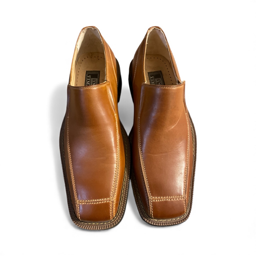 G9 - Men's Size 41 (10.5) Brown Leather Dress Shoe Loafers